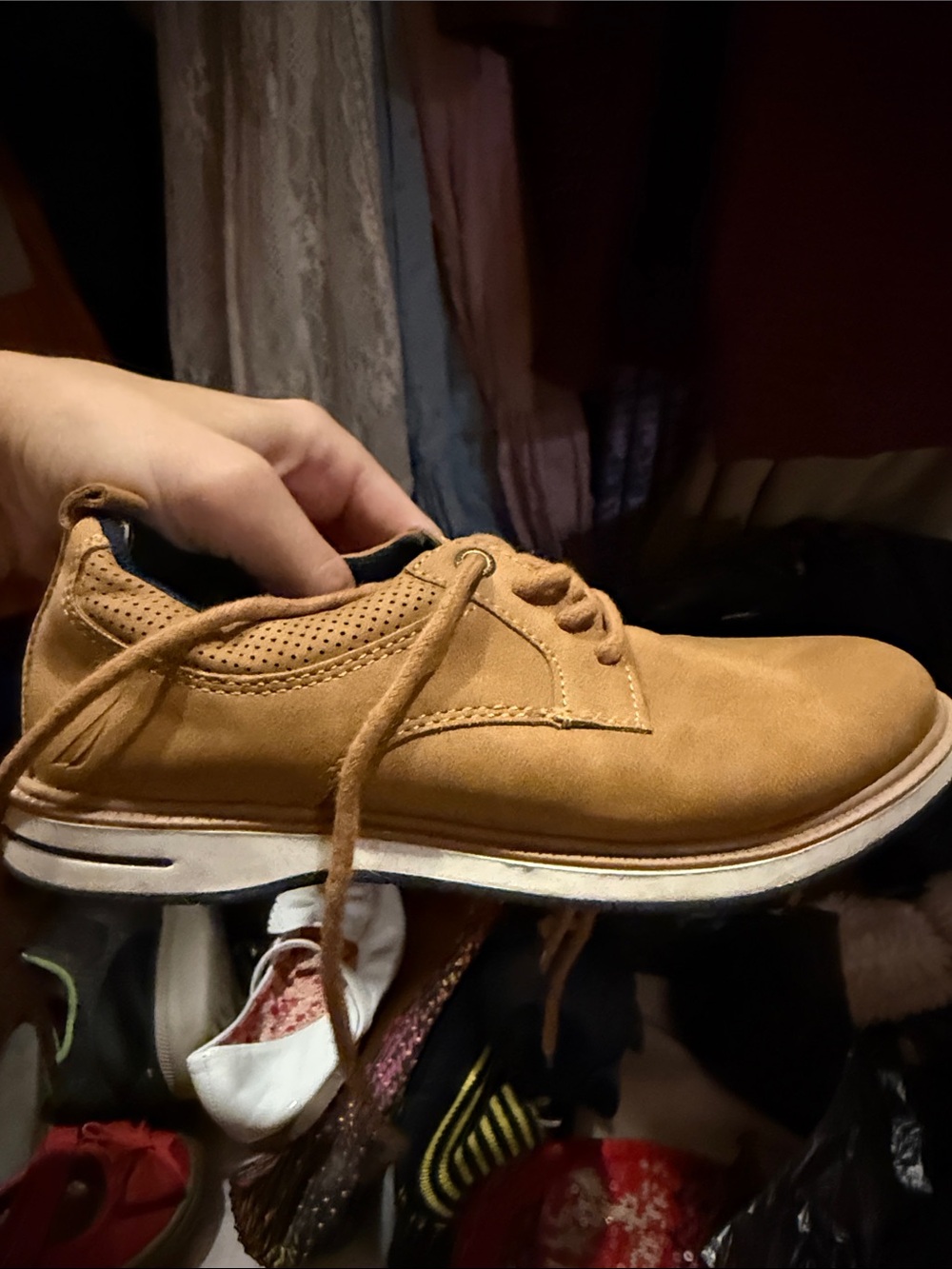 Nautica Boys Camel/Tan Lace-Up Dress Shoe
